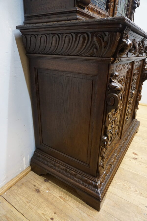 STARY FIGURALNY KREDENS Z WITRAŻAMI ORYGINAŁ 1820-1850r.