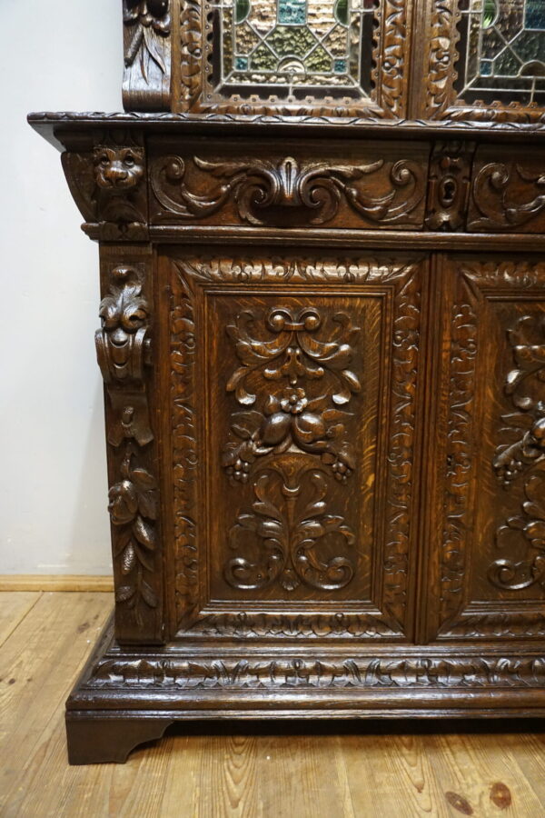 STARY FIGURALNY KREDENS Z WITRAŻAMI ORYGINAŁ 1820-1850r.