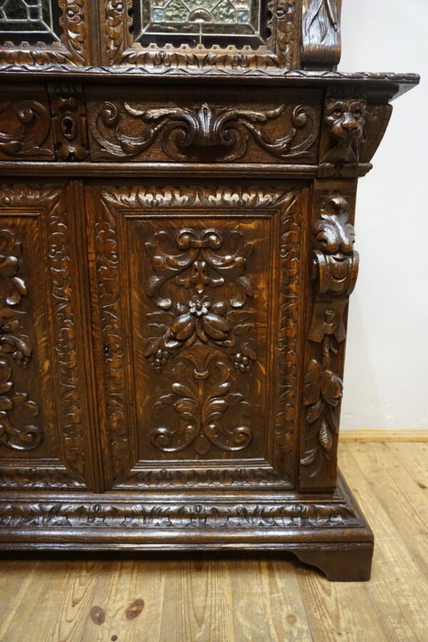 STARY FIGURALNY KREDENS Z WITRAŻAMI ORYGINAŁ 1820-1850r.