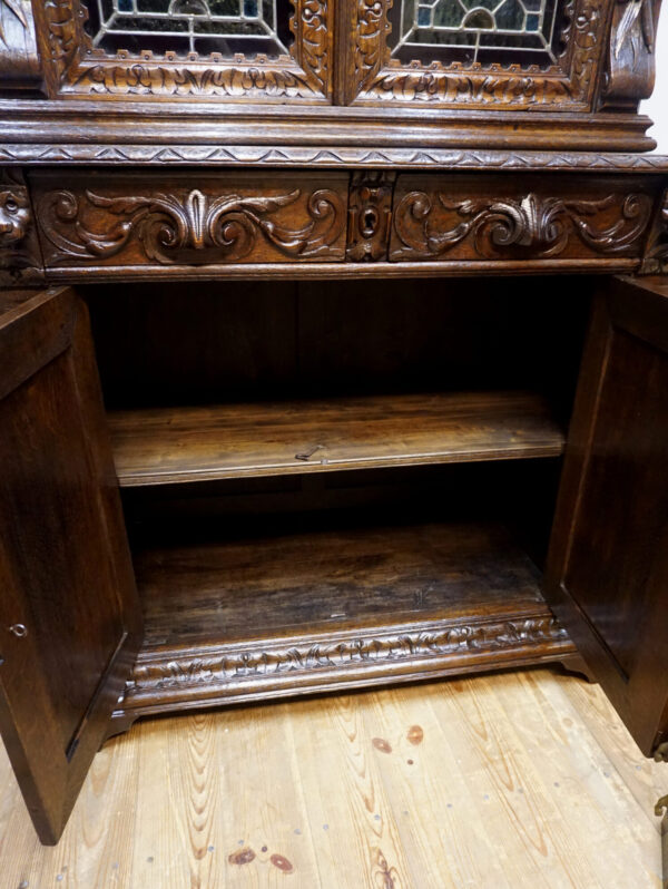 STARY FIGURALNY KREDENS Z WITRAŻAMI ORYGINAŁ 1820-1850r.