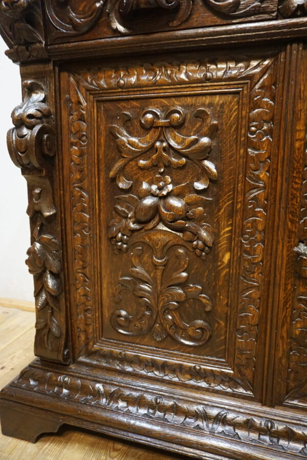 STARY FIGURALNY KREDENS Z WITRAŻAMI ORYGINAŁ 1820-1850r.