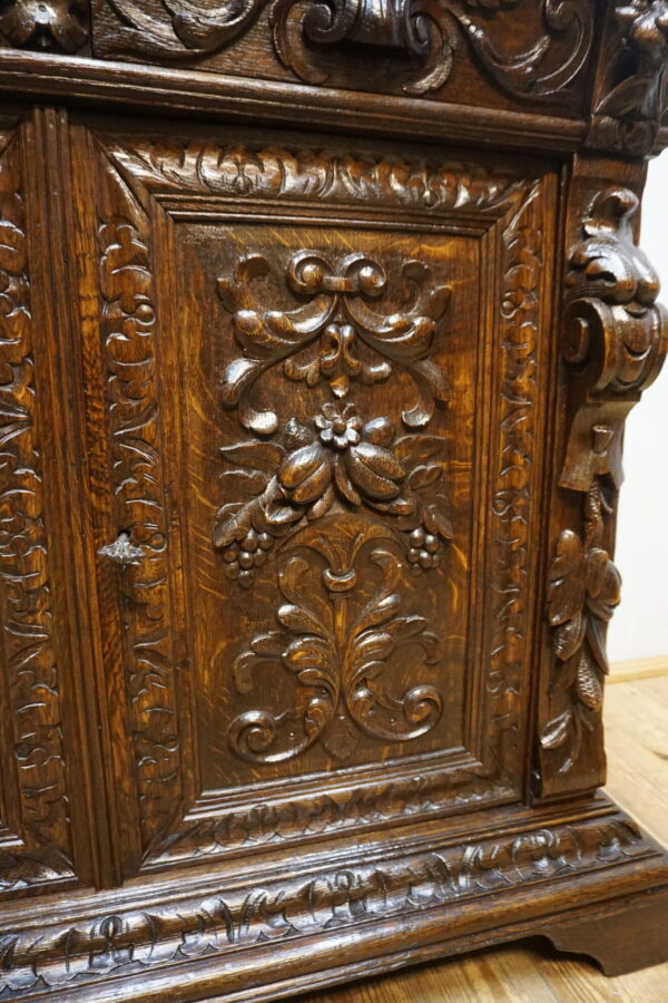 STARY FIGURALNY KREDENS Z WITRAŻAMI ORYGINAŁ 1820-1850r.