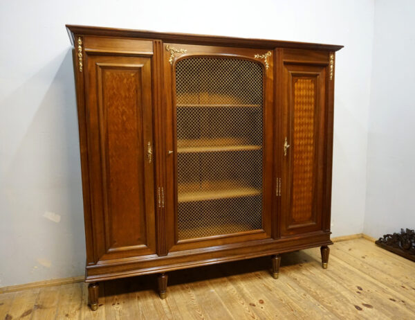 BIELIŹNIARKA BIBLIOTECZKA EMPIRE APLIKACJE Z BRĄZU SYGNOWANA