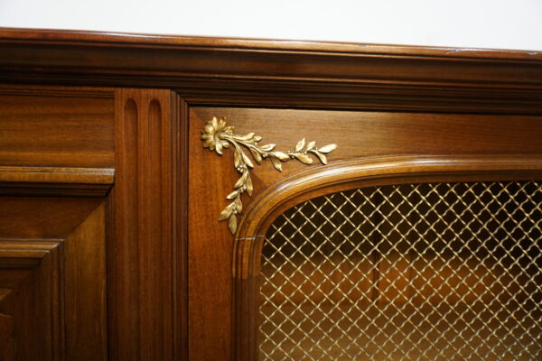 BIELIŹNIARKA BIBLIOTECZKA EMPIRE APLIKACJE Z BRĄZU SYGNOWANA