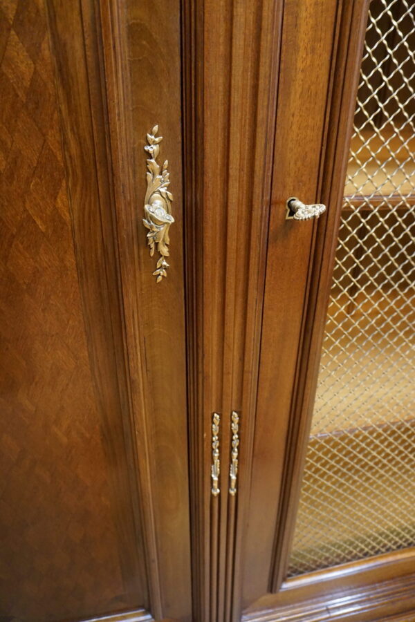 BIELIŹNIARKA BIBLIOTECZKA EMPIRE APLIKACJE Z BRĄZU SYGNOWANA