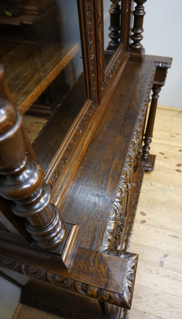 PIĘKNIE RZEŹBIONY KREDENS BIBLIOTECZNY PTAKI FRANCJA