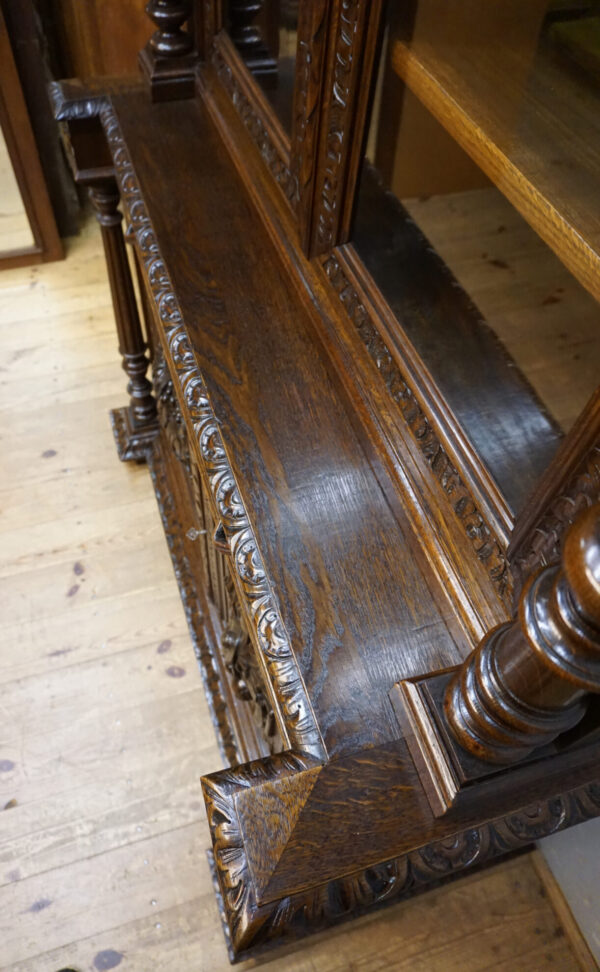 PIĘKNIE RZEŹBIONY KREDENS BIBLIOTECZNY PTAKI FRANCJA