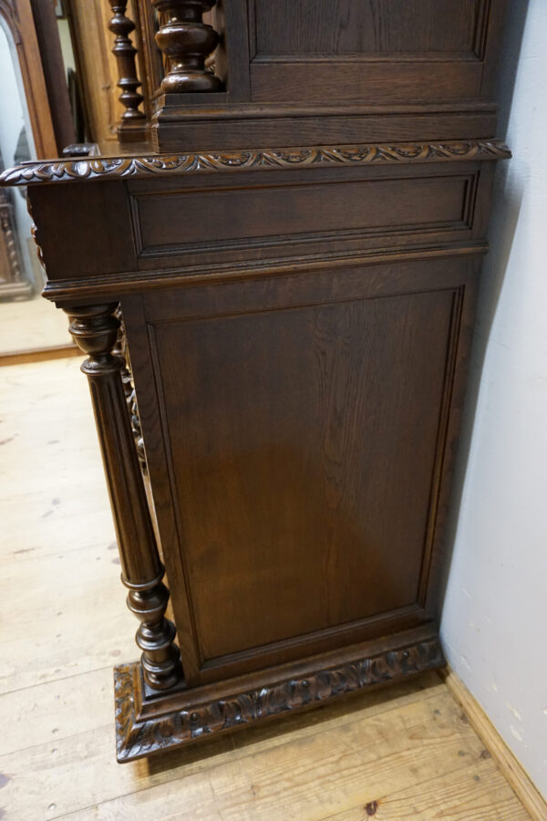 PIĘKNIE RZEŹBIONY KREDENS BIBLIOTECZNY PTAKI FRANCJA