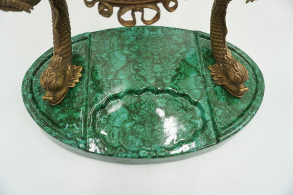 LUSTRO STOJĄCE BRĄZ Z PORCELANĄ