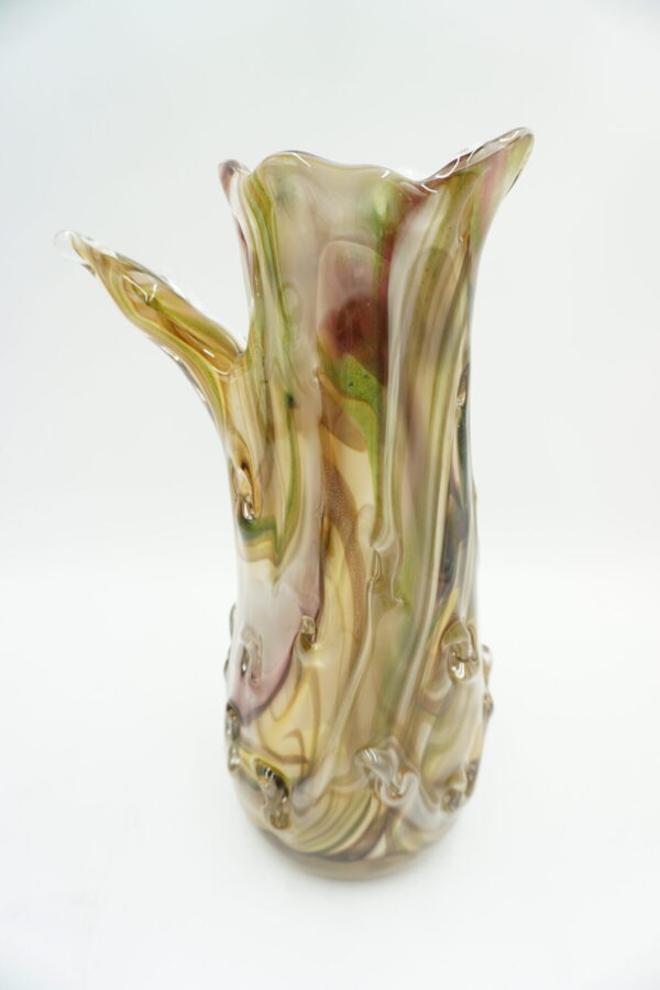 SZKLANY WAZON STYL MURANO SOWA