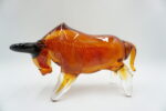 SZKŁO MURANO, FIGURA BYK POMARAŃCZOWY