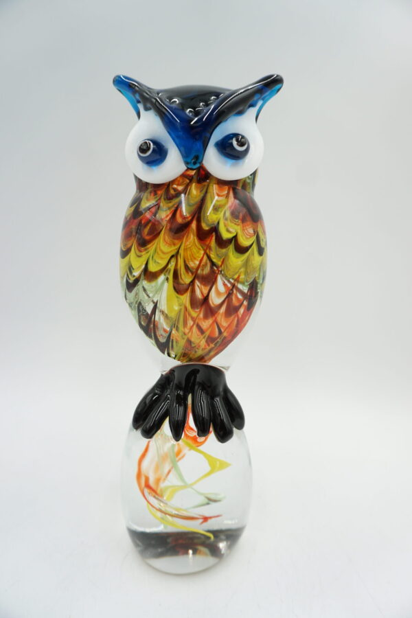 SZKŁO MURANO, FIGURA SOWA KOLOROWA!!