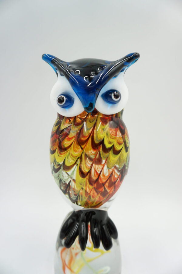 SZKŁO MURANO, FIGURA SOWA KOLOROWA!!