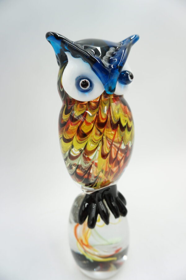 SZKŁO MURANO, FIGURA SOWA KOLOROWA!!