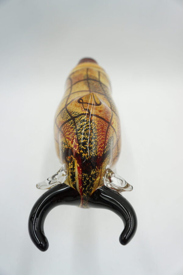 SZKŁO MURANO, FIGURA BYK KRATKA