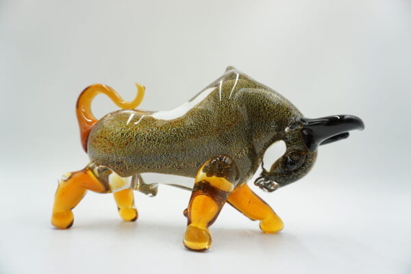 SZKŁO MURANO, FIGURA BYK