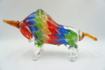SZKŁO MURANO, FIGURA BYK KOLOROWY