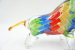 SZKŁO MURANO, FIGURA BYK KOLOROWY