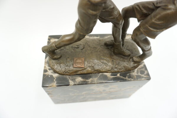 FIGURA Z BRĄZU WALKA BOKSERÓW