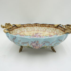 PATERA PATERKA KOKARDKI PORCELANA Z BRĄZEM