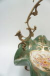 KOSZYCZEK PATERA ZIELONY PORCELANA Z BRĄZEM