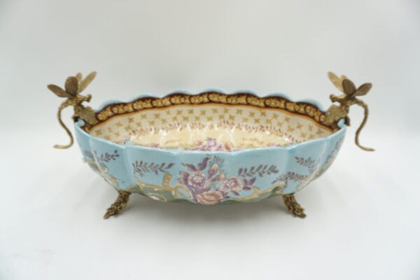 PATERA PATERKA WAŻKI PORCELANA Z BRĄZEM