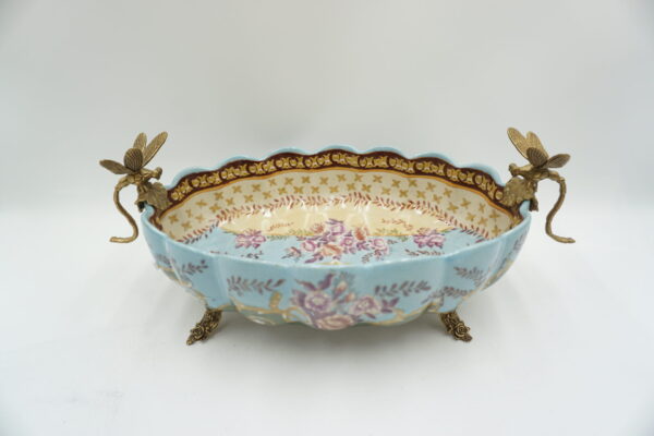 PATERA PATERKA WAŻKI PORCELANA Z BRĄZEM