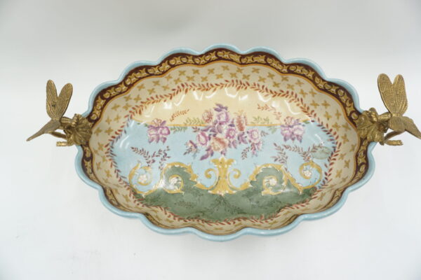 PATERA PATERKA WAŻKI PORCELANA Z BRĄZEM