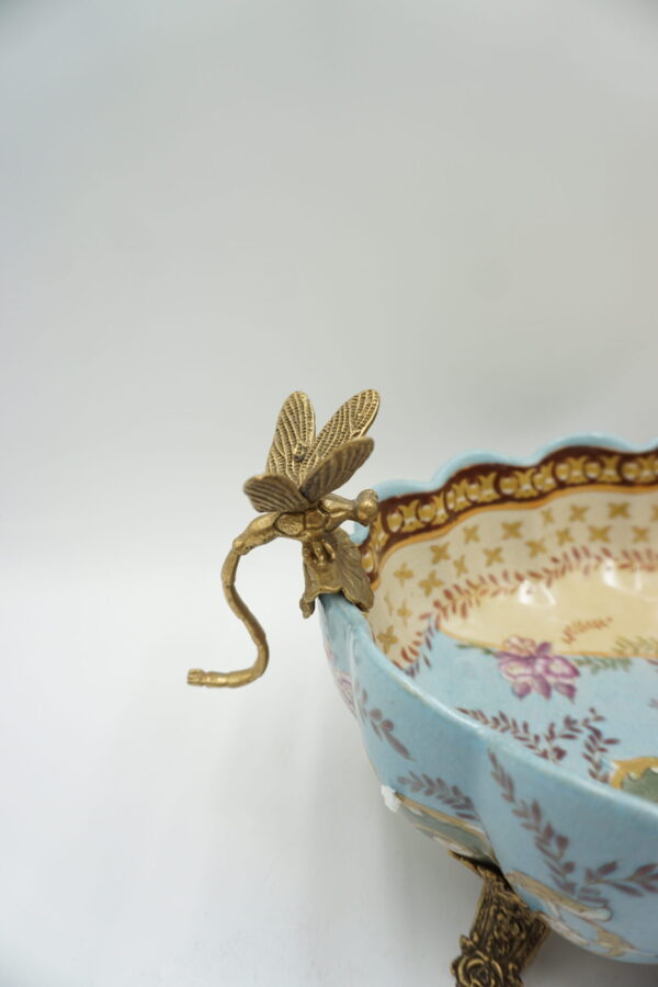 PATERA PATERKA WAŻKI PORCELANA Z BRĄZEM