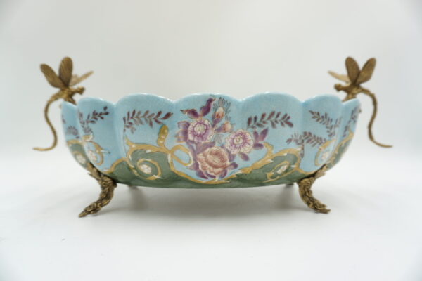 PATERA PATERKA WAŻKI PORCELANA Z BRĄZEM