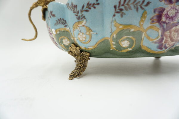 PATERA PATERKA WAŻKI PORCELANA Z BRĄZEM