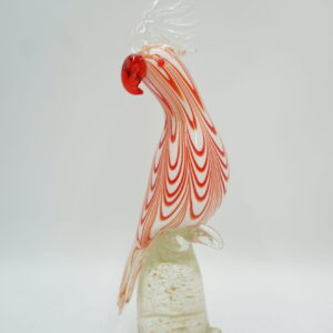 SZKŁO MURANO, FIGURKA PIĘKNA PAPUGA