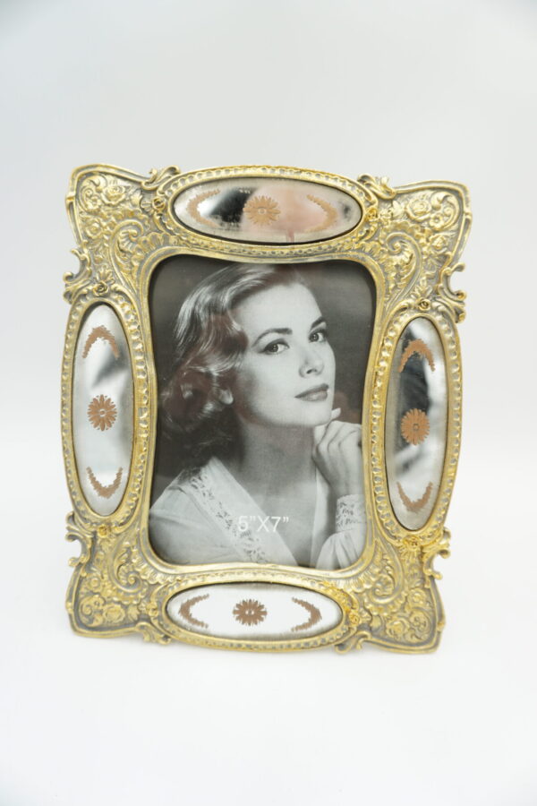 ZŁOTA DEKORACYJNA RAMKA RAMA NA ZDJĘCIE Z LUSTERKAMI
