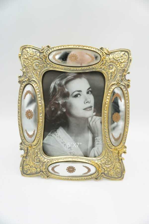 ZŁOTA DEKORACYJNA RAMKA RAMA NA ZDJĘCIE Z LUSTERKAMI
