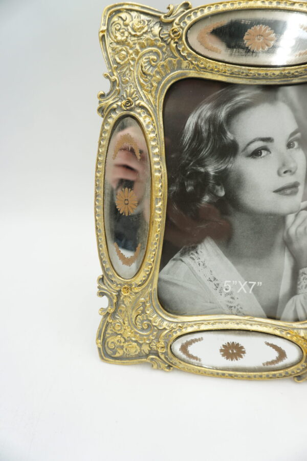ZŁOTA DEKORACYJNA RAMKA RAMA NA ZDJĘCIE Z LUSTERKAMI