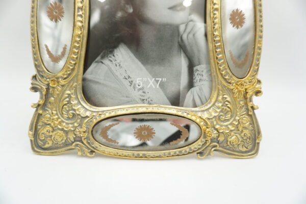 ZŁOTA DEKORACYJNA RAMKA RAMA NA ZDJĘCIE Z LUSTERKAMI