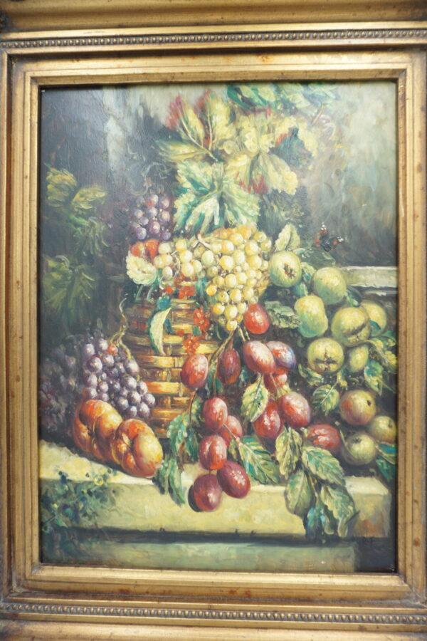 OBRAZ OLEJ NA DREWNIE, MARTWA NATURA - obraz olejny