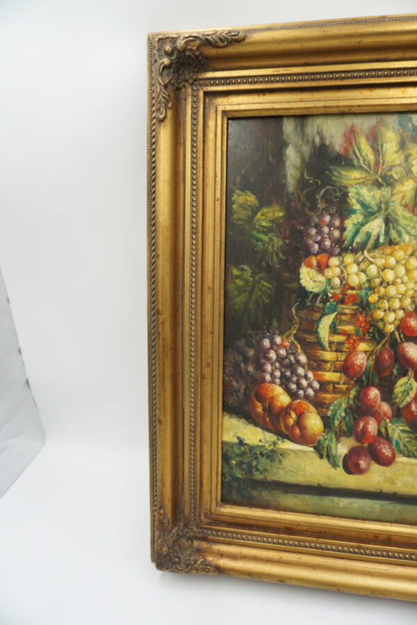 OBRAZ OLEJ NA DREWNIE, MARTWA NATURA - obraz olejny