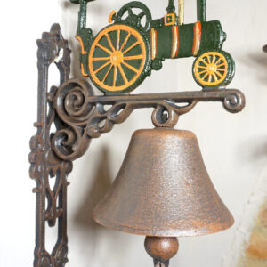 PIĘKNY ŻELIWNY DZWON DZWONEK CIĄGNIK PAROWY