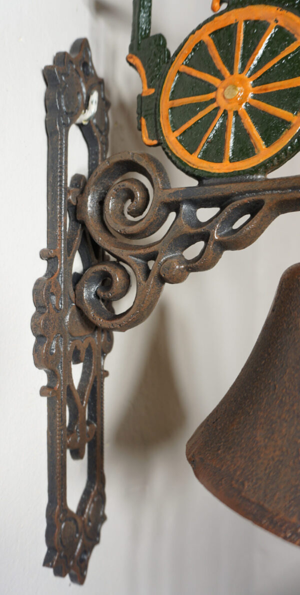 PIĘKNY ŻELIWNY DZWON DZWONEK CIĄGNIK PAROWY