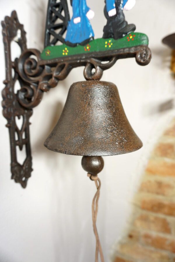 PIĘKNY ŻELIWNY DZWON DZWONECZEK WIATRAK