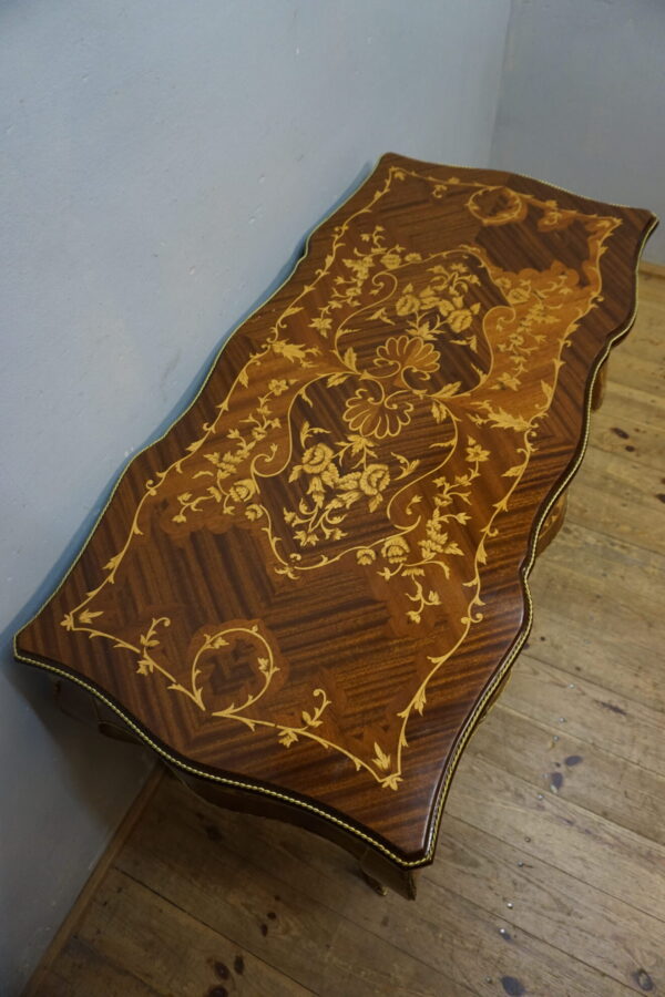 STYLOWE BIURKO BIURECZKO INSTARSJE OKUCIA Z MOSIĄDZU