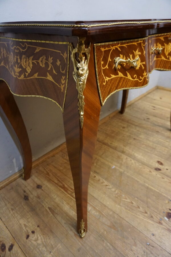 STYLOWE BIURKO BIURECZKO INSTARSJE OKUCIA Z MOSIĄDZU