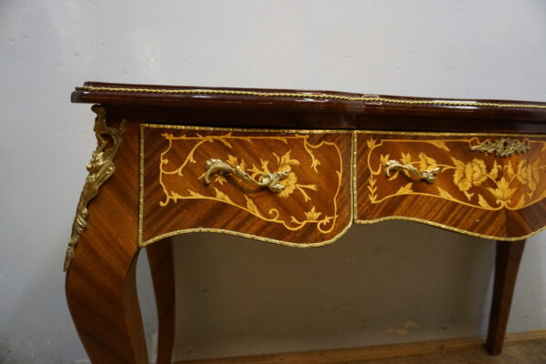 STYLOWE BIURKO BIURECZKO INSTARSJE OKUCIA Z MOSIĄDZU