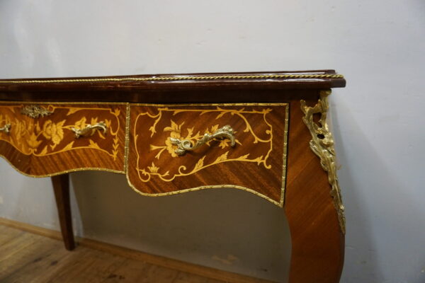 STYLOWE BIURKO BIURECZKO INSTARSJE OKUCIA Z MOSIĄDZU