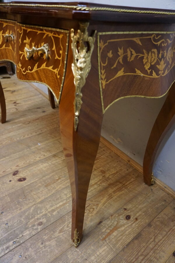 STYLOWE BIURKO BIURECZKO INSTARSJE OKUCIA Z MOSIĄDZU