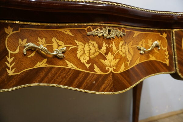 STYLOWE BIURKO BIURECZKO INSTARSJE OKUCIA Z MOSIĄDZU