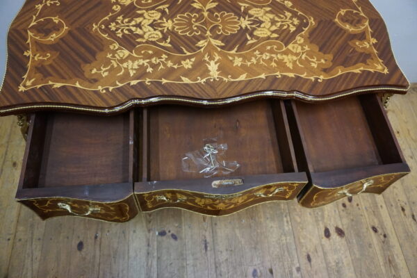 STYLOWE BIURKO BIURECZKO INSTARSJE OKUCIA Z MOSIĄDZU