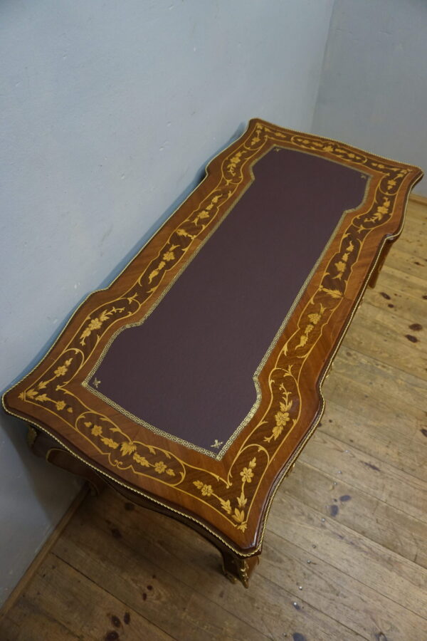 STYLOWE BIURKO BIURECZKO INTARSJE GIĘTE NOGI