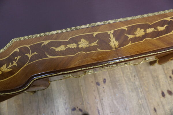 STYLOWE BIURKO BIURECZKO INTARSJE GIĘTE NOGI